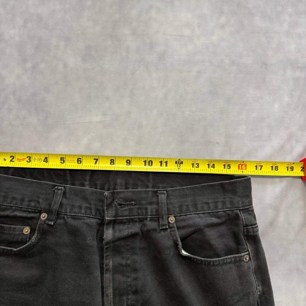 Levis 501 Vintage 90s Mens 32x30 Faded Black Straight Leg Made in USA Jeans - Picture 9 of 13